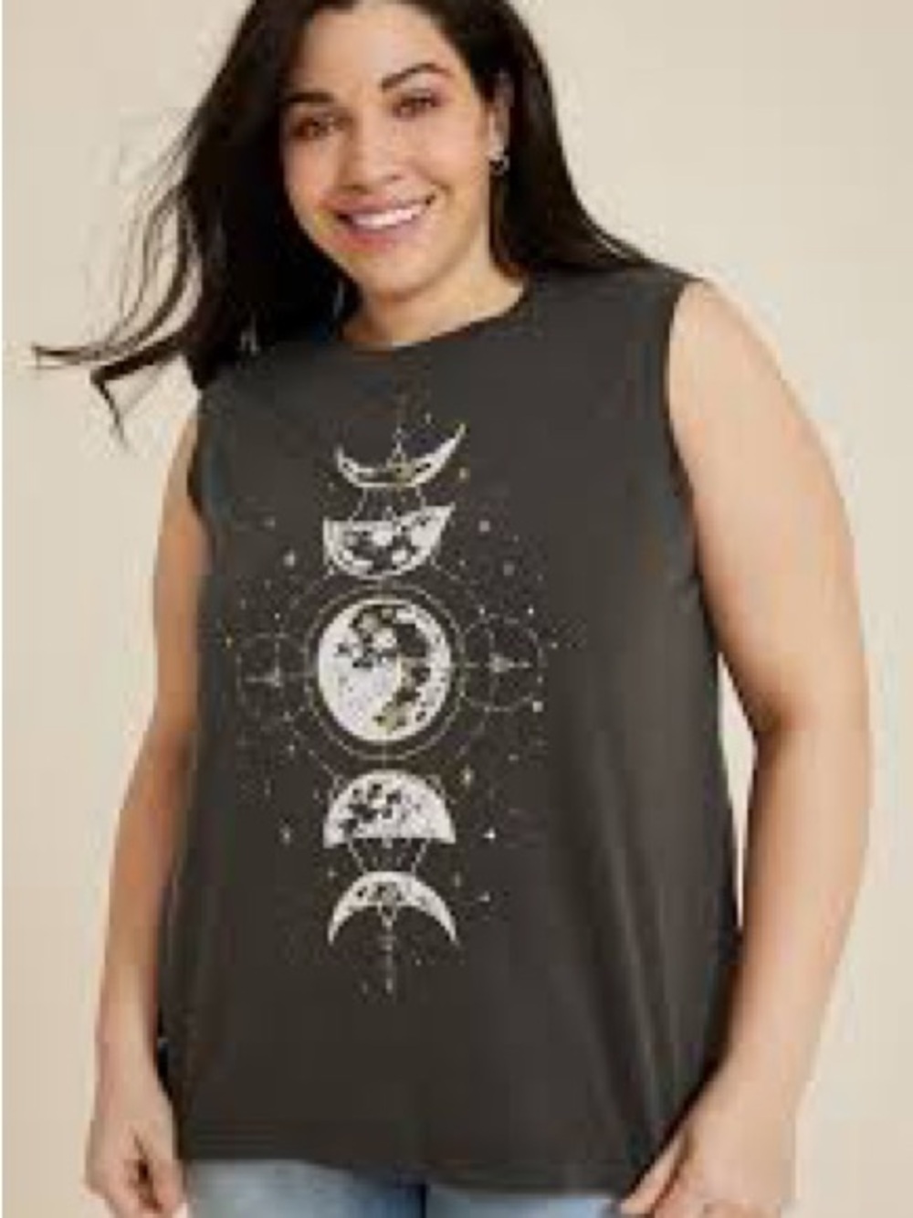 Maurice’s Plus Size Celestial Moon Graphic Tank